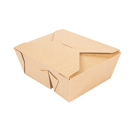 Image BOÎTES AMÉRICAINES 2 COMPART. 'THEPACK' 900+450ML 220 + 12PP G/M2 15,2x12,1x6,5CM NATUREL CARTON ONDULÉ NANO-MICRO (300 UN