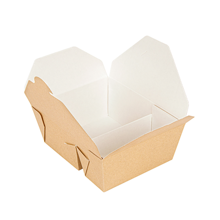 BOÎTES AMÉRICAINES 2 COMPART. 'THEPACK' 900+450ML 220 + 12PP G/M2 15,2x12,1x6,5CM NATUREL CARTON ONDULÉ NANO-MICRO (300 UNITÉ)