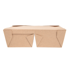 Image BOÎTES AMÉRICAINES 2 COMPART. 'THEPACK' 990 + 990 ML 240 + 12PP G/M2 19,6x14x6,2 CM NATUREL CARTON ONDULÉ NANO-MICRO (200 