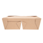 Image BOÎTES AMÉRICAINES 2 COMPART. 'THEPACK' 990 + 990 ML 240 + 12PP G/M2 19,6x14x6,2 CM NATUREL CARTON ONDULÉ NANO-MICRO (200 