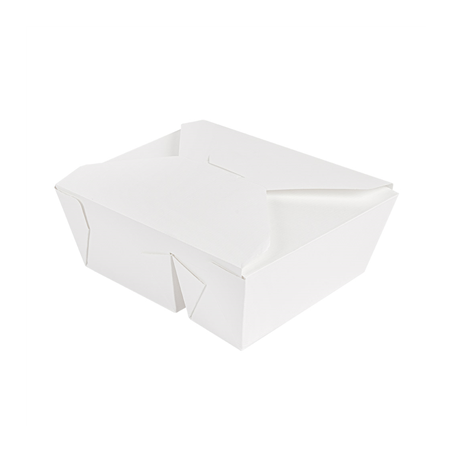 Image BOÎTES AMÉRICAINES 2 COMPART. 'THEPACK' 900+450ML 230 + 12PP G/M2 15,2x12,1x6,5CM BLANC CARTON ONDULÉ NANO-MICRO (300 UNIT
