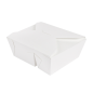 Image BOÎTES AMÉRICAINES 2 COMPART. 'THEPACK' 900+450ML 230 + 12PP G/M2 15,2x12,1x6,5CM BLANC CARTON ONDULÉ NANO-MICRO (300 UNIT