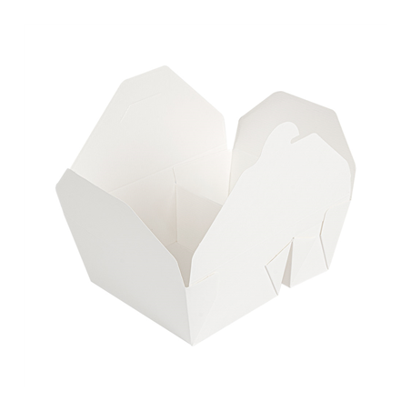 BOÎTES AMÉRICAINES 2 COMPART. 'THEPACK' 900+450ML 230 + 12PP G/M2 15,2x12,1x6,5CM BLANC CARTON ONDULÉ NANO-MICRO (300 UNITÉ)