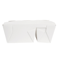 Image BOÎTES AMÉRICAINES 2 COMPART. 'THEPACK' 900+450ML 230 + 12PP G/M2 15,2x12,1x6,5CM BLANC CARTON ONDULÉ NANO-MICRO (300 UNIT