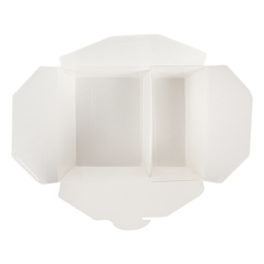 Image BOÎTES AMÉRICAINES 2 COMPART. 'THEPACK' 900+450ML 230 + 12PP G/M2 15,2x12,1x6,5CM BLANC CARTON ONDULÉ NANO-MICRO (300 UNIT