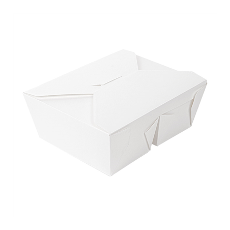 Image BOÎTES AMÉRICAINES 2 COMPART. 'THEPACK' 675 + 675 ML 230 + 12PP G/M2 15,2x12,1x6,5 CM BLANC CARTON ONDULÉ NANO-MICRO (300 