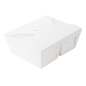 Image BOÎTES AMÉRICAINES 2 COMPART. 'THEPACK' 675 + 675 ML 230 + 12PP G/M2 15,2x12,1x6,5 CM BLANC CARTON ONDULÉ NANO-MICRO (300 