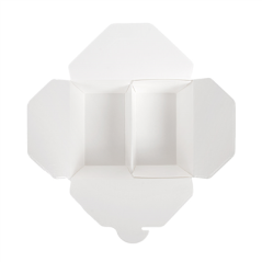 Image BOÎTES AMÉRICAINES 2 COMPART. 'THEPACK' 675 + 675 ML 230 + 12PP G/M2 15,2x12,1x6,5 CM BLANC CARTON ONDULÉ NANO-MICRO (300 