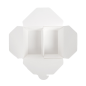 Image BOÎTES AMÉRICAINES 2 COMPART. 'THEPACK' 675 + 675 ML 230 + 12PP G/M2 15,2x12,1x6,5 CM BLANC CARTON ONDULÉ NANO-MICRO (300 