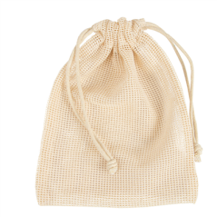 SACS FILET RÉUTILISABLES 17x23 CM BEIGE COTON (25 UNITÉ)