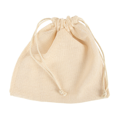 SACS FILET RÉUTILISABLES 26x26 CM BEIGE COTON (25 UNITÉ)