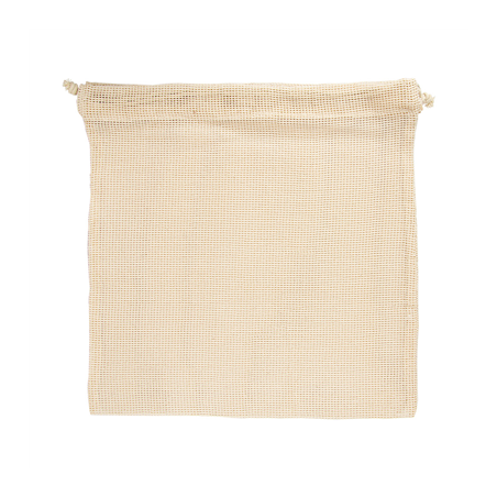 Image SACS FILET RÉUTILISABLES  33x33 CM BEIGE COTON (25 UNITÉ) #1