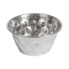 Image RAMEQUINS MARTELÉ 'ARTINOX' 60 ML Ø 6,2x3,3 CM ARGENTE INOX (12 UNITÉ) #1