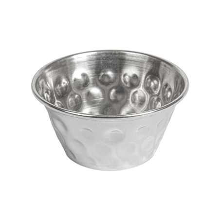 Image RAMEQUINS MARTELÉ 'ARTINOX' 60 ML Ø 6,2x3,3 CM ARGENTE INOX (12 UNITÉ) #1