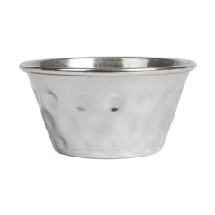 RAMEQUINS MARTELÉ 'ARTINOX' 60 ML Ø 6,2x3,3 CM ARGENTE INOX (12 UNITÉ)