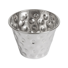 Image RAMEQUINS MARTELÉ 'ARTINOX' 75 ML Ø 6x4,4 CM ARGENTE INOX (12 UNITÉ) #1