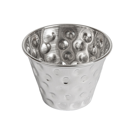 Image RAMEQUINS MARTELÉ 'ARTINOX' 75 ML Ø 6x4,4 CM ARGENTE INOX (12 UNITÉ) #1