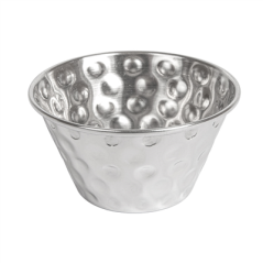 Image RAMEQUINS MARTELÉ 'ARTINOX' 90 ML Ø 7x4 CM ARGENTE INOX (12 UNITÉ) #1