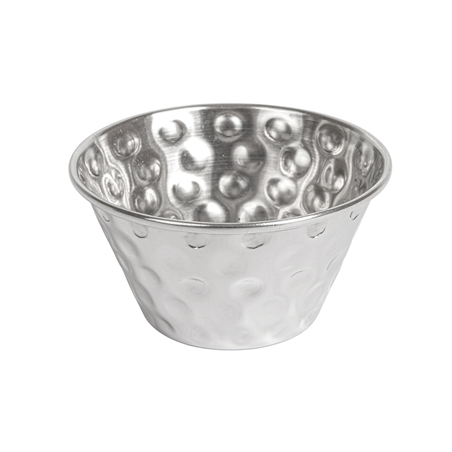 Image RAMEQUINS MARTELÉ 'ARTINOX' 90 ML Ø 7x4 CM ARGENTE INOX (12 UNITÉ) #1