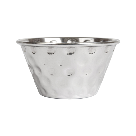 RAMEQUINS MARTELÉ 'ARTINOX' 90 ML Ø 7x4 CM ARGENTE INOX (12 UNITÉ)