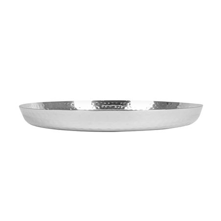 PLATEAU MARTELÉ 'ARTINOX'  Ø 30x2,7 CM ARGENTE INOX (1 UNITÉ)