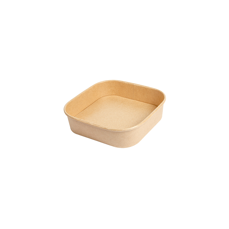 RÉCIPIENTS CARRÉS 750 ML 320 + 26 PE G/M2 16,7x16,7x4,3 CM NATUREL KRAFT (300 UNITÉ) RÉCIPIENTS CARRÉS 750 ML 320 + 26 PE G/M2 16,7x16,7x4,3 CM NATUREL KRAFT (300 UNITÉ)