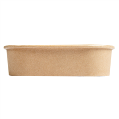 RÉCIPIENTS CARRÉS 750 ML 320 + 26 PE G/M2 16,7x16,7x4,3 CM NATUREL KRAFT (300 UNITÉ)