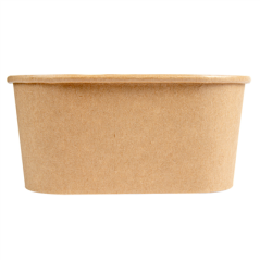 RÉCIPIENTS CARRÉS 1410 ML 320 + 26 PE G/M2 16,7x16,7x7,5 CM NATUREL KRAFT (300 UNITÉ)
