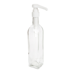 Image BOUTEILLE + POMPE CONDIMENTS 500 ML 6x29,7 CM TRANSPARENT VERRE (24 UNITÉ) #1