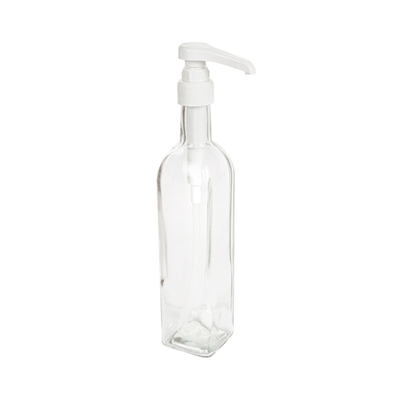 Image BOUTEILLE + POMPE CONDIMENTS 500 ML 6x29,7 CM TRANSPARENT VERRE (24 UNITÉ) #1
