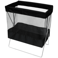 Image CORBEILLE STOCKAGE  41x27x51/39 CM NOIR POLYESTER (1 UNITÉ) #1