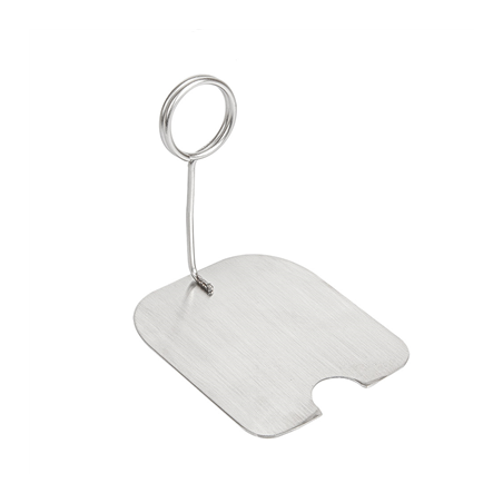 Image SUPPORTS POUR ÉTIQUETTES DE BUFFET  8,5x7x6 CM ARGENTE INOX (1 UNITÉ) #1
