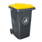 Image COUVERCLE POUR CONTENEUR 240L  71x56x7,4 CM JAUNE HDPE (1 UNITÉ) #4