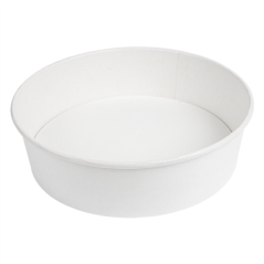 Image POTS SALADIERS 950 ML 255 + 18 PE G/M2 Ø 18,7/16,5x5,4 CM BLANC CARTON (300 UNITÉ) #1