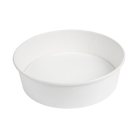Image POTS SALADIERS 950 ML 255 + 18 PE G/M2 Ø 18,7/16,5x5,4 CM BLANC CARTON (300 UNITÉ) #1