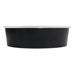 POTS SALADIERS 950 ML 255 + 18 PE G/M2 Ø 18,7/16,5x5,4 CM NOIR CARTON (300 UNITÉ)