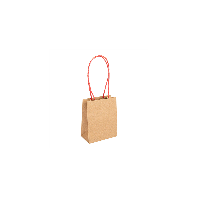 SACS SOS AVEC ANSES EN PAPIER ROUGE 110 G/M2 12+6,5x15 CM NATUREL KRAFT (100 UNITÉ) SACS SOS AVEC ANSES EN PAPIER ROUGE 110 G/M2 12+6,5x15 CM NATUREL KRAFT (100 UNITÉ)
