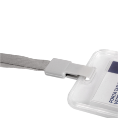 Image CORDON PORTE BADGE  1,2 x 45 CM GRIS POLYESTER (1 UNITÉ) #4