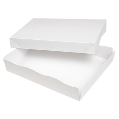 Image PLATEAUX + COUVERCLE 'THEPACK' 230 G/M2 23x17x4,5 CM BLANC CARTON ONDULÉ NANO-MICRO (200 UNITÉ) #4