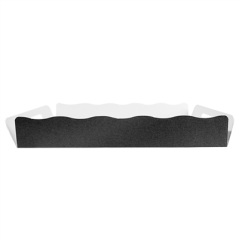 PLATEAUX + COUVERCLE 'THEPACK' 280 G/M2 40,5x30,5x6 CM NOIR CARTON ONDULÉ MICROCANAL (150 UNITÉ)