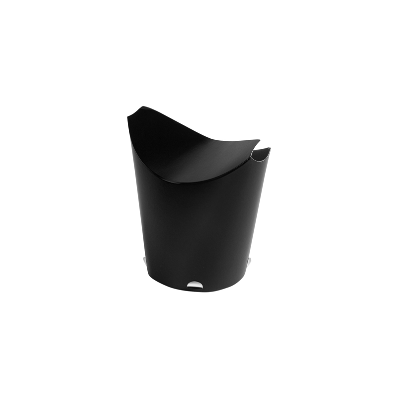 GOBELETS À FRITES AVEC FERMETURE 26 OZ - 780 ML 305 + 18PE G/M2 11x15,7 CM NOIR CARTON (1000 UNITÉ) GOBELETS À FRITES AVEC FERMETURE 26 OZ - 780 ML 305 + 18PE G/M2 11x15,7 CM NOIR CARTON (1000 UNITÉ)