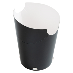 Image GOBELETS À FRITES AVEC FERMETURE 26 OZ - 780 ML 305 + 18PE G/M2 11x15,7 CM NOIR CARTON (1000 UNITÉ) #4