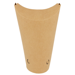 Image GOBELETS À FRITES AVEC FERMETURE 26 OZ - 780 ML 275 + 25PE G/M2 11x15,7 CM MARRON CARTON (1000 UNITÉ) #1