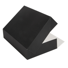 Image BOÎTES CATERING, PLATE 'THEPACK' 250 G/M2 19x28x6 CM NOIR CARTON ONDULÉ NANO-MICRO (100 UNITÉ) #4