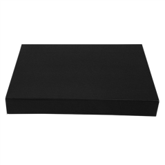 Image BOÎTES CATERING, PLATE 'THEPACK' 310 G/M2 32x42x6 CM NOIR CARTON ONDULÉ NANO-MICRO (100 UNITÉ) #3