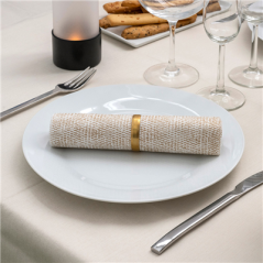 SERVIETTES P. 1/4 'LIKE LINEN - KEIKO' 70 G/M2 40x40 CM SABLE SPUNLACE (600 UNITÉ)