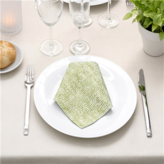 SERVIETTES P. 1/4 'LIKE LINEN - KEIKO' 70 G/M2 40x40 CM VERT OLIVE SPUNLACE (600 UNITÉ)