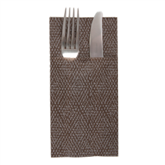 Image SERVIETTES KANGOUROU 'KEIKO' 55 G/M2 40x40 CM CHOCOLAT AIRLAID (700 UNITÉ) #1