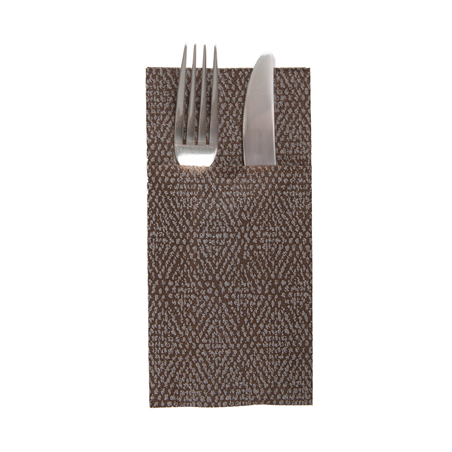 Image SERVIETTES KANGOUROU 'KEIKO' 55 G/M2 40x40 CM CHOCOLAT AIRLAID (700 UNITÉ) #1