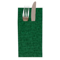 Image SERVIETTES KANGOUROU 'JAZZ' 55 G/M2 40x40 CM VERT JAGUAR AIRLAID (700 UNITÉ) #1